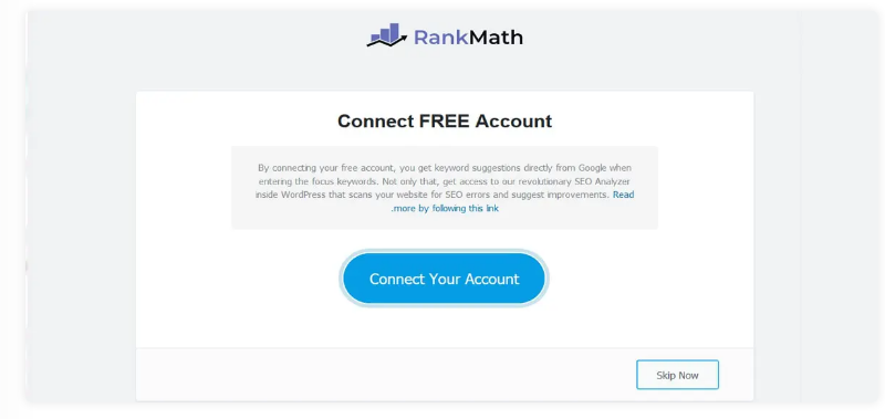 در مرحله دوم زمان آن است که حساب رنک مث خود را متصل نمایید: